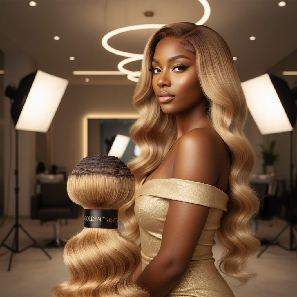 Color 27 Honey Blonde Weave
